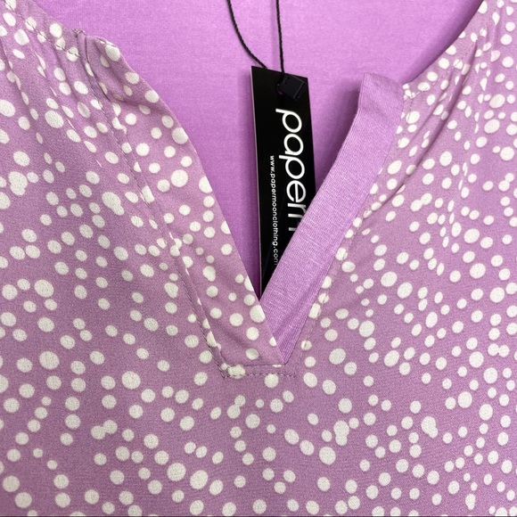 Stitch Fix l Papermoon Reece Three Quarter Sleeve Mixed Material Top, Medium - Picture 3 of 9